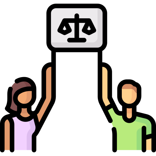 sprawiedliwość społeczna Special Lineal color ikona