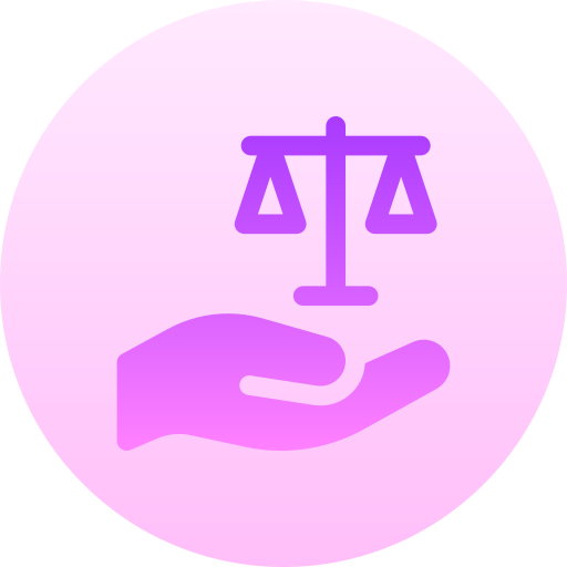 Justice scale Basic Gradient Circular icon