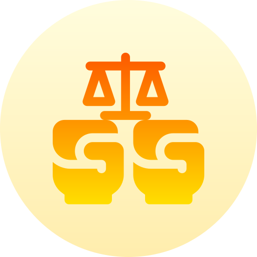 justicia social Basic Gradient Circular icono