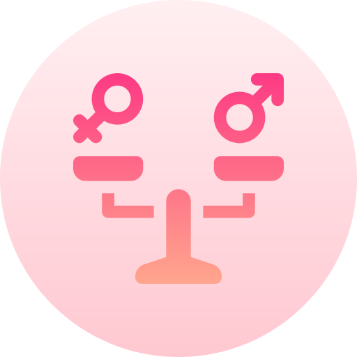남녀 평등 Basic Gradient Circular icon