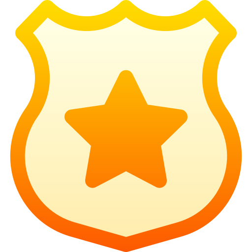 Полицейский щит Basic Gradient Gradient иконка