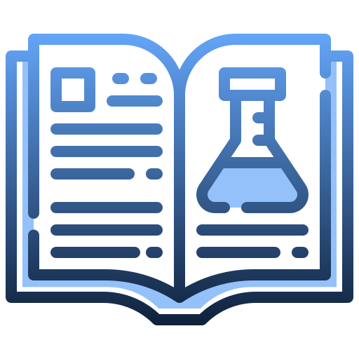 wetenschap boek Generic gradient lineal-color icoon