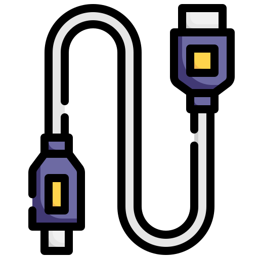 cable usb Generic color outline Icône