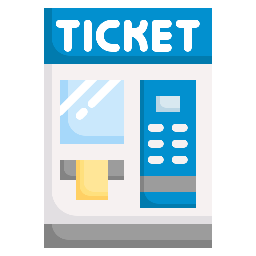 Ticket machine Generic color fill icon