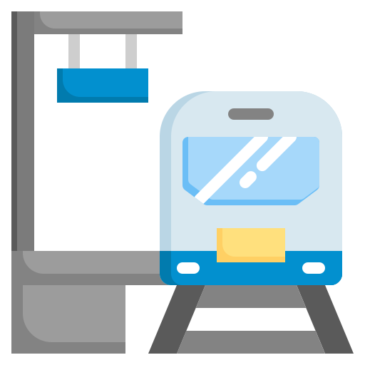 Train platform Generic color fill icon