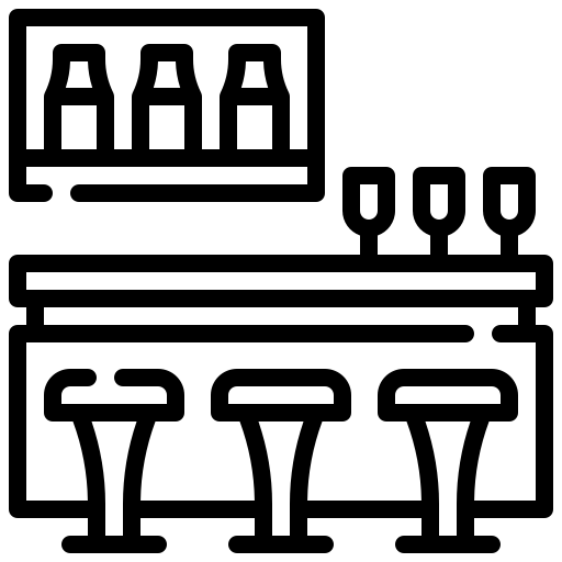 바 카운터 Generic black outline icon