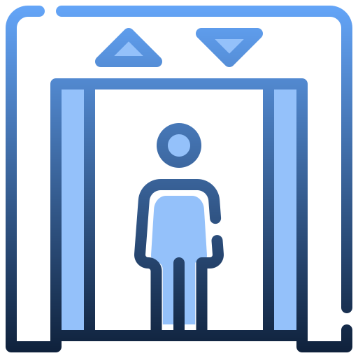 ascensore Generic gradient outline icona