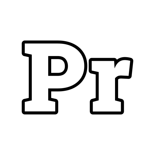 premiere pro Generic black outline icon