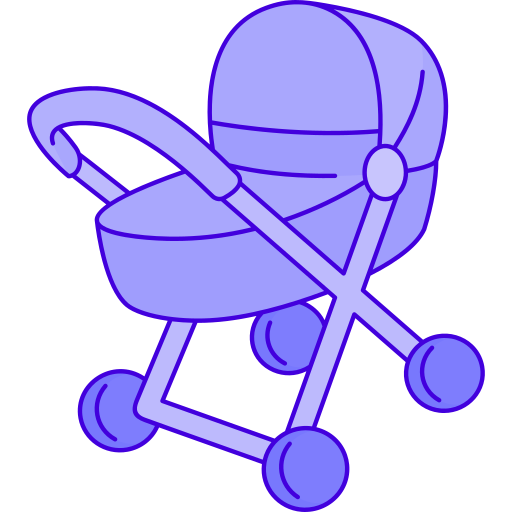 wózki dla dzieci Generic color outline ikona