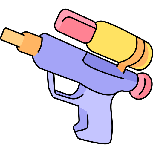 Водный пистолет Generic color outline иконка