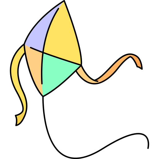 Летающий змей Generic color outline иконка