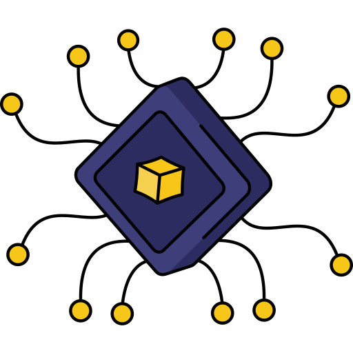cadena de bloques Generic color outline icono