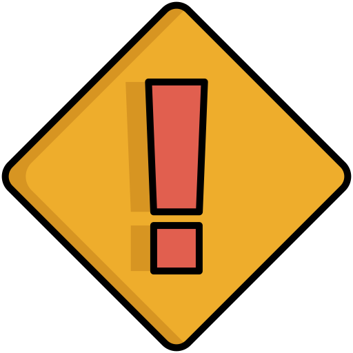 ostrożność Flaticons Lineal Color ikona
