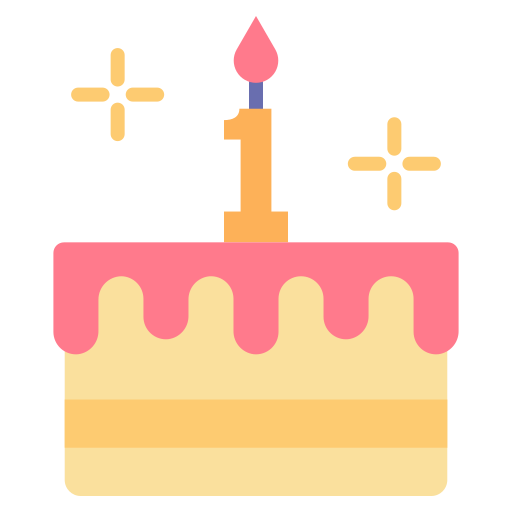 Торт на день рождения Good Ware Flat иконка