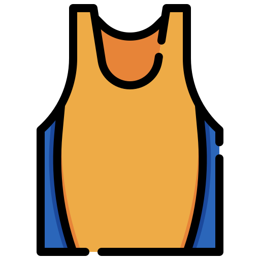 maillot de corps Generic color outline Icône