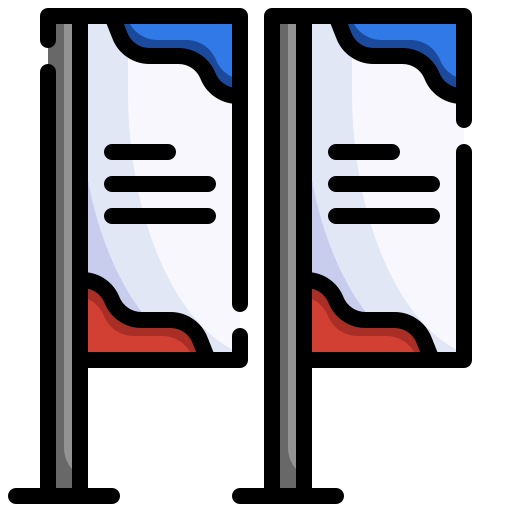 Bow flags Generic color outline icon