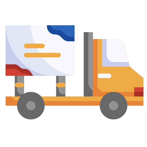 Движущийся грузовик Generic color fill иконка