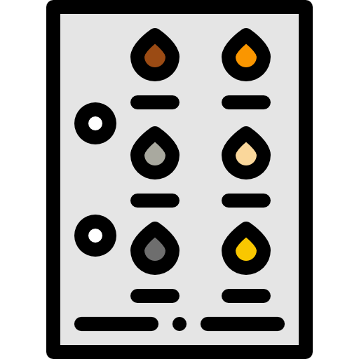 染料 Detailed Rounded Lineal color icon