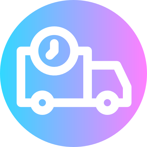 camion de livraison Super Basic Rounded Circular Icône