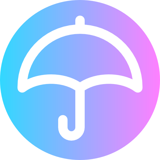 Umbrella Super Basic Rounded Circular icon