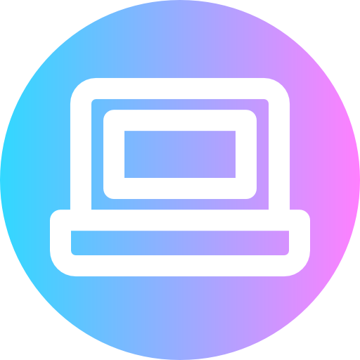 laptop Super Basic Rounded Circular icoon