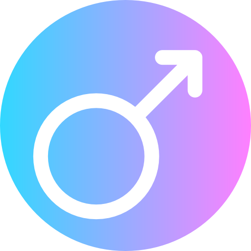 männlich Super Basic Rounded Circular icon