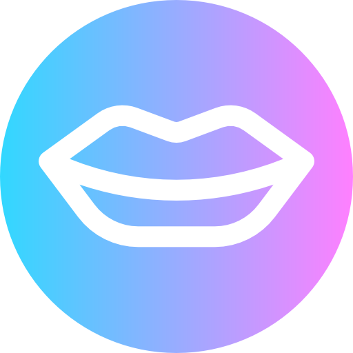 lippen Super Basic Rounded Circular icoon