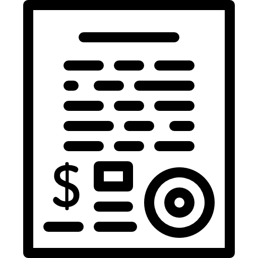영수증 Detailed Rounded Lineal icon
