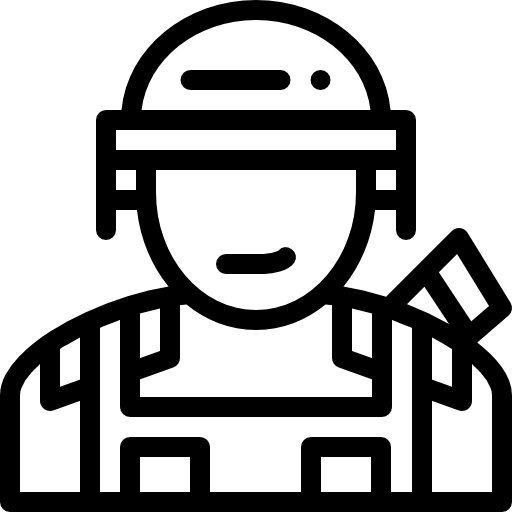 군 Detailed Rounded Lineal icon