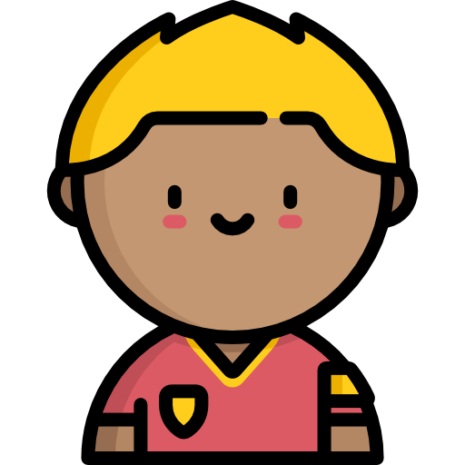 giocatore di calcio Kawaii Lineal color icona