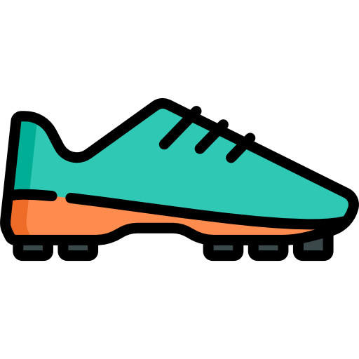 zapato de futbol Kawaii Lineal color icono