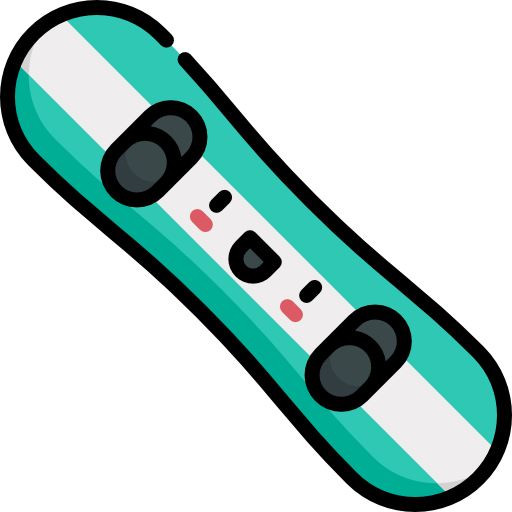 Snowboard Kawaii Lineal color icon
