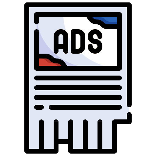 Tear off ads Generic color outline icon