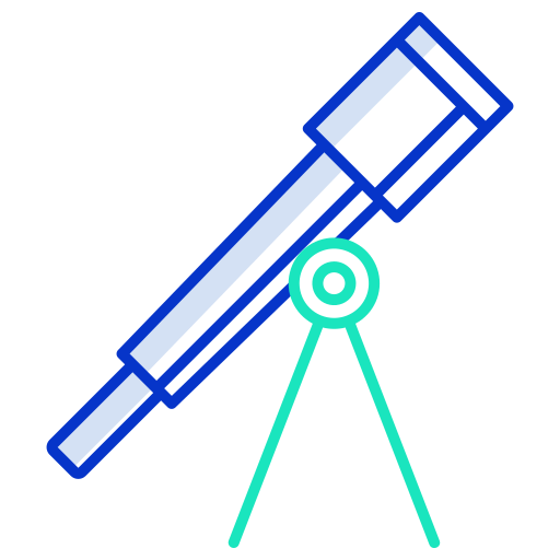 telescópio Icongeek26 Outline Colour Ícone