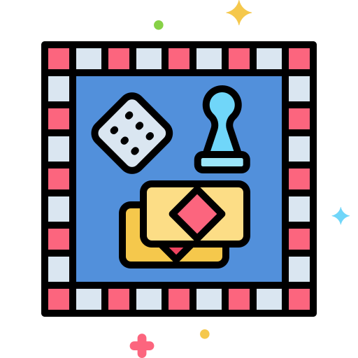 jogo de tabuleiro Flaticons Lineal Color Ícone