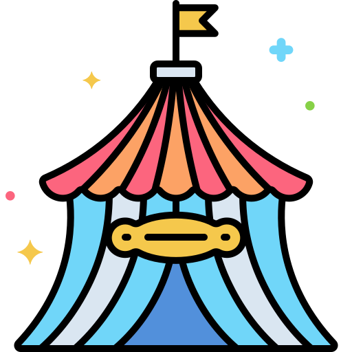 zirkus Flaticons Lineal Color icon