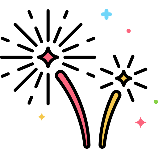 Firework Flaticons Lineal Color icon