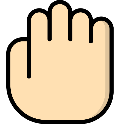 hand Basic Miscellany Lineal Color icon