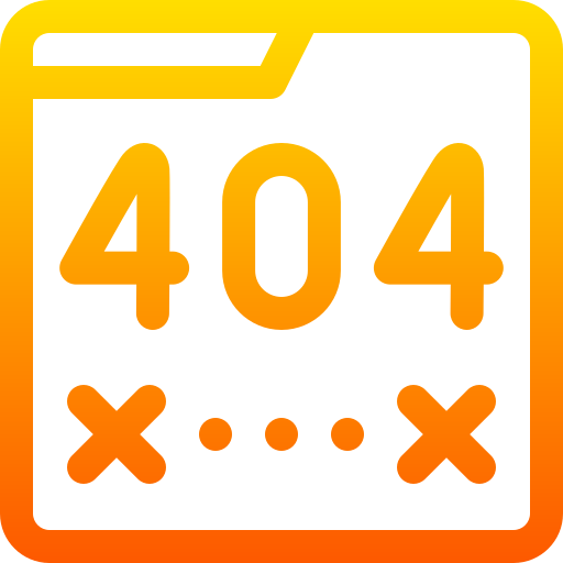 erreur 404 Basic Gradient Lineal color Icône