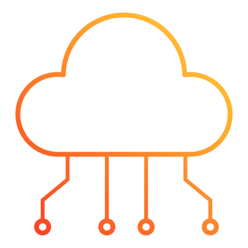 Cloud storage Generic gradient outline icon