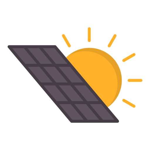 célula solar Generic color fill icono