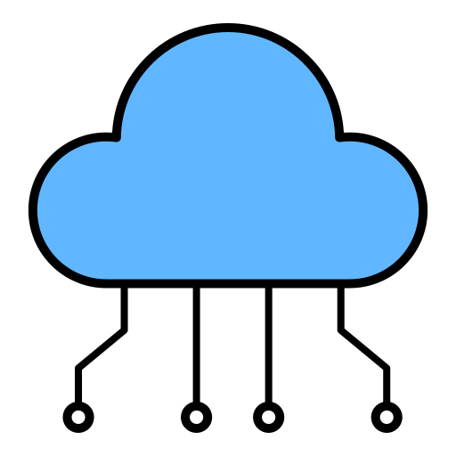 almacenamiento en la nube Generic color lineal-color icono