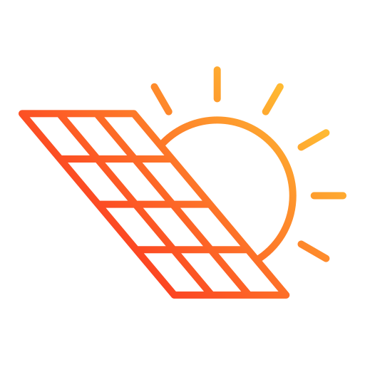 Солнечная батарея Generic gradient outline иконка
