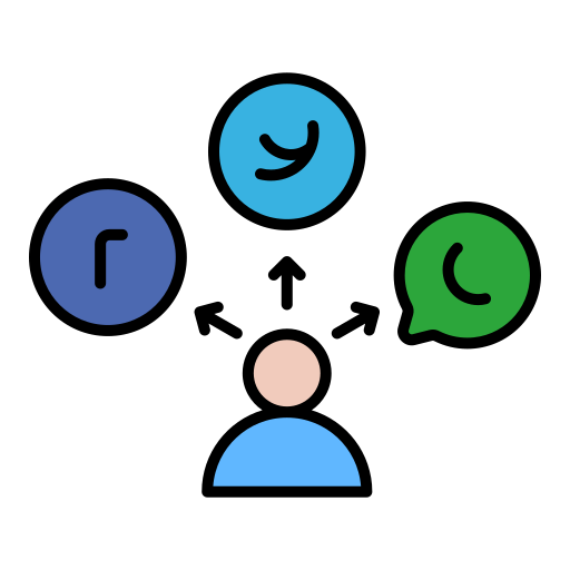 medios de comunicación social Generic color lineal-color icono
