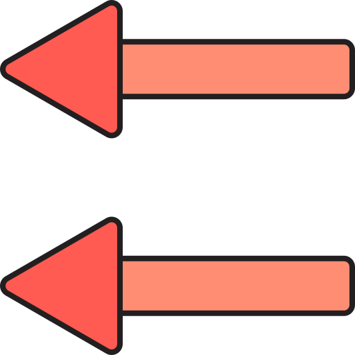 왼쪽 화살표 Generic color lineal-color icon
