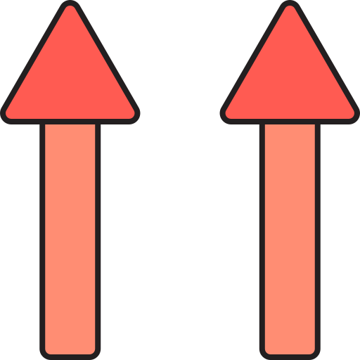 strzałki w górę Generic color lineal-color ikona