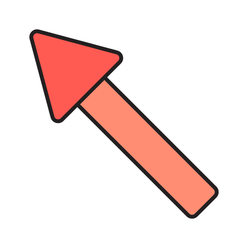strzałka ukośna Generic color lineal-color ikona