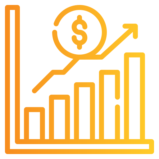 Growth chart Generic gradient outline icon