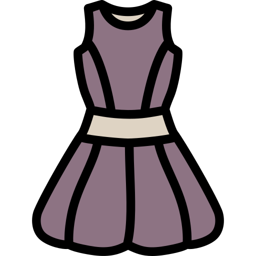 vestido Generic color lineal-color Ícone