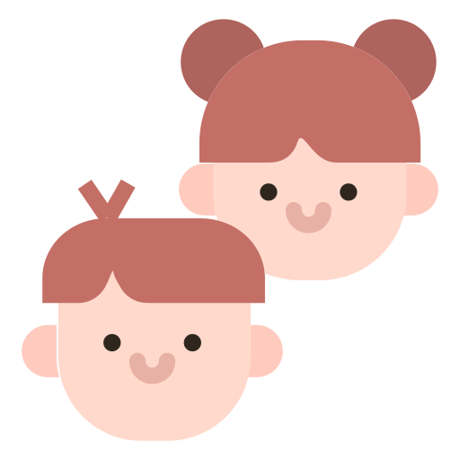 男の子と女の子 Generic color fill icon